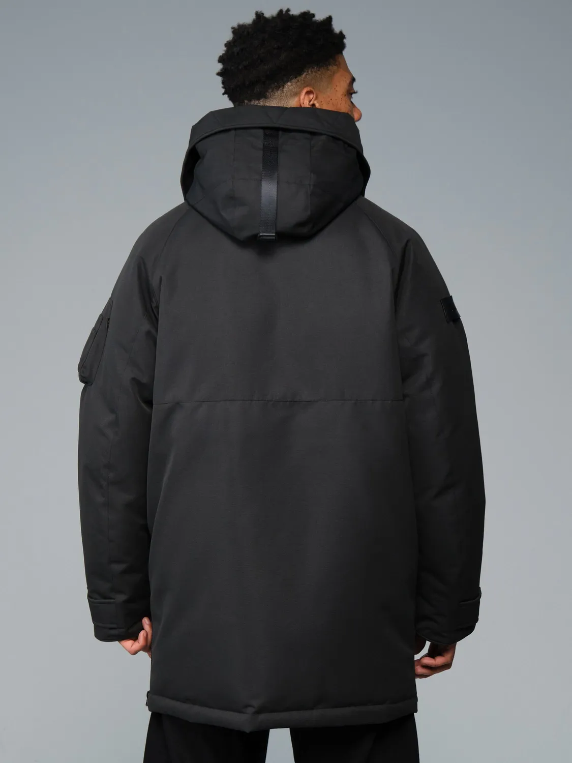 Alpha Industries Sergeant parka duvet noire genoux hiver