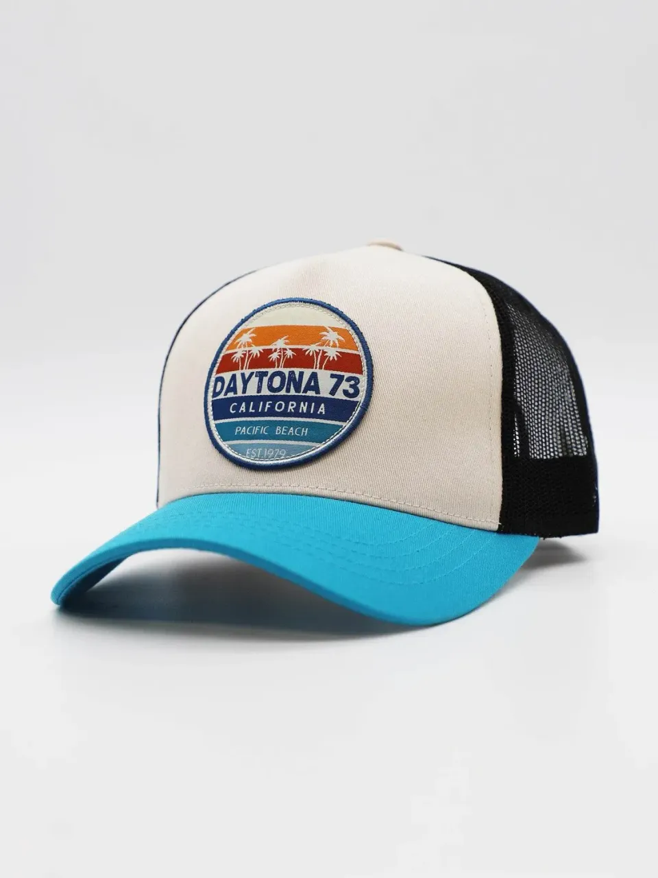 Daytona Cal Twill casquette trucker bleu beige noir