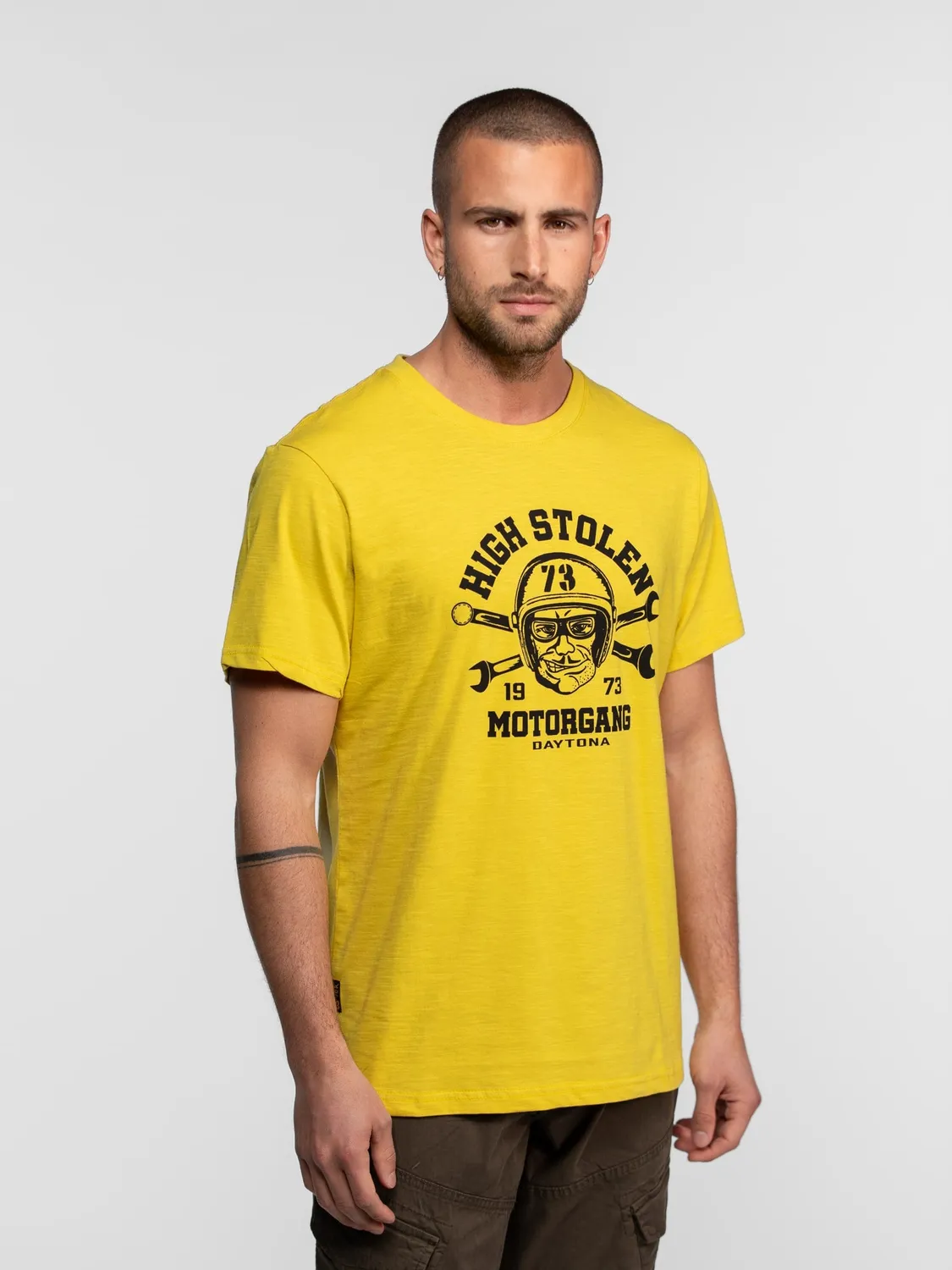 Daytona Monroe t-shirt moto homme noir vintage