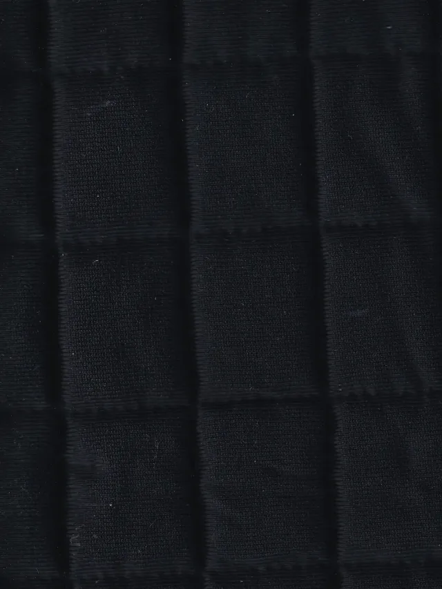 Hollington quitted piping tissu au mètre 6 m noir damier