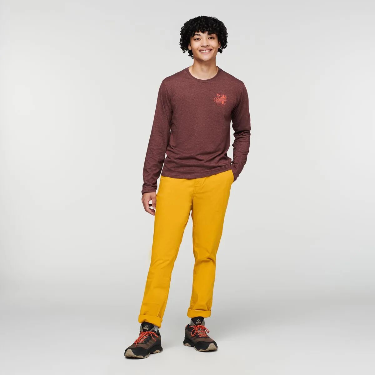 Cotopaxi Hello Llama t-shirt homme Chestnut manches longues