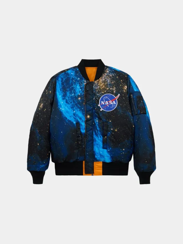 Alpha Industries MA-1 bomber NASA Galaxy orange réversible