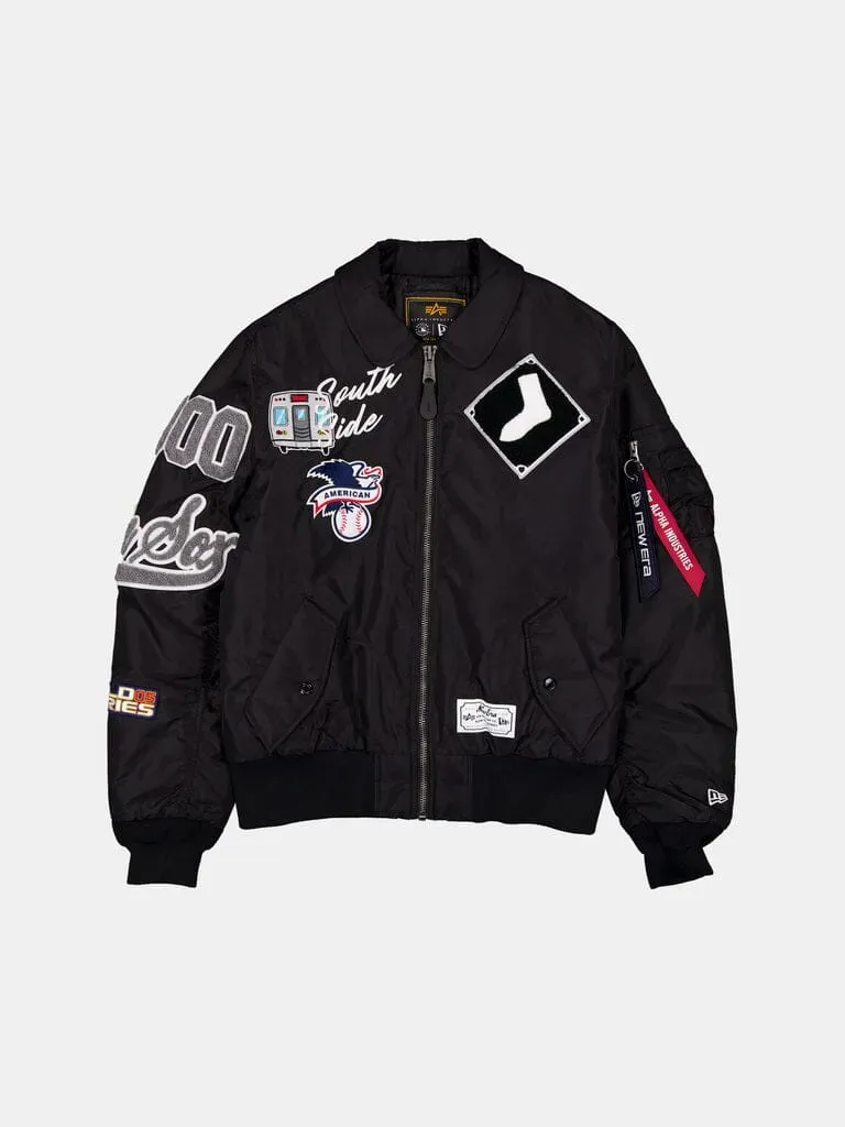 Alpha Industries MA-1 blouson col noir White Sox