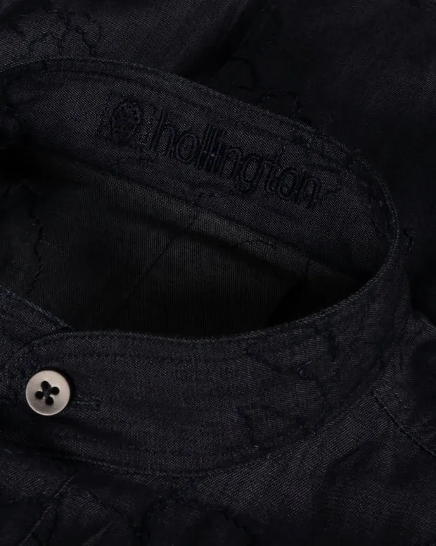 Hollington Fancy Denim chemise col mao denim