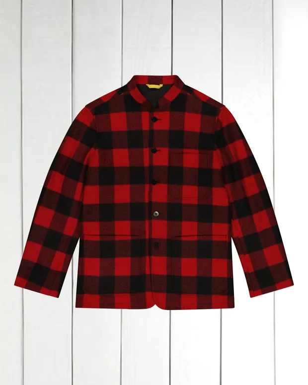 Hollington Tyrol veste laine carreaux noir rouge
