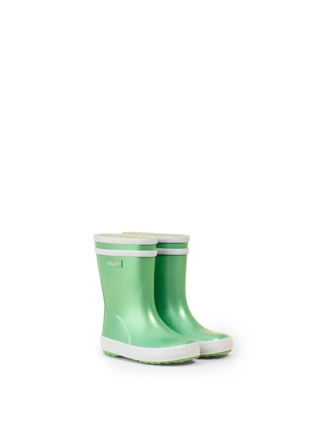 Aigle Baby Irrisé 2 bottes pluie bébé vert scarabée