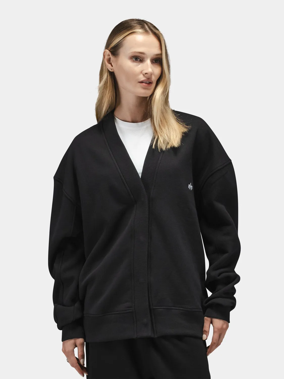 Alpha Industries Essential Cardigan cardigan noir coton