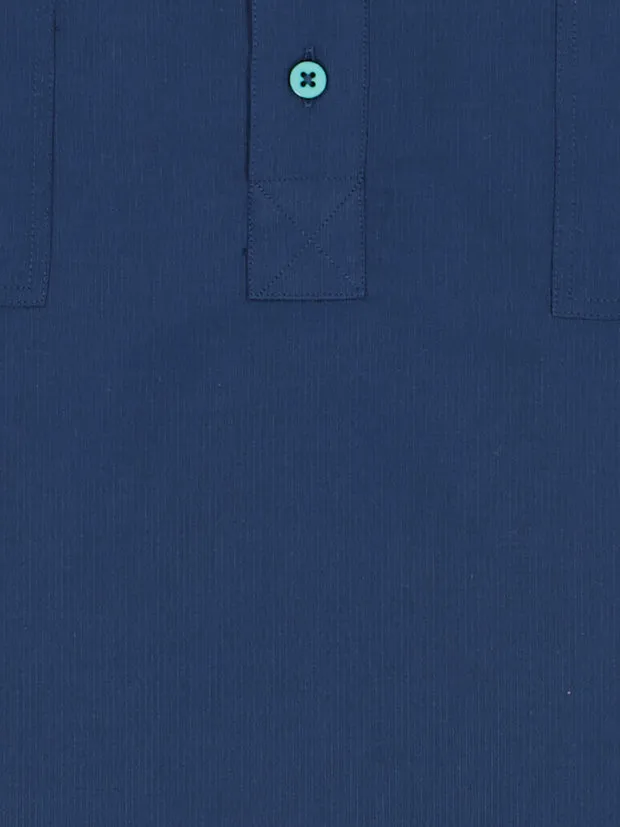 Hollington Deauville chemise coton marine manches courtes