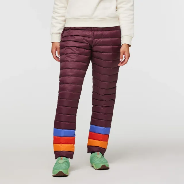 Cotopaxi Fuego Pantalon duvet femme Wine Stripes 800 cuin