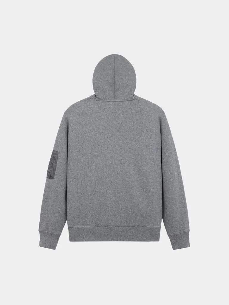 Alpha Industries Utility Pocket sweat zip gris coton