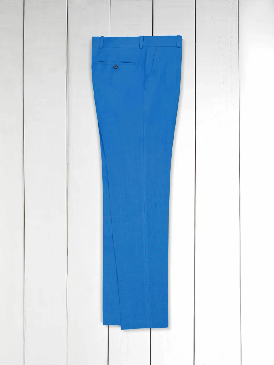 Hollington Siza pantalon lin bleu taille 44 coupe italienne