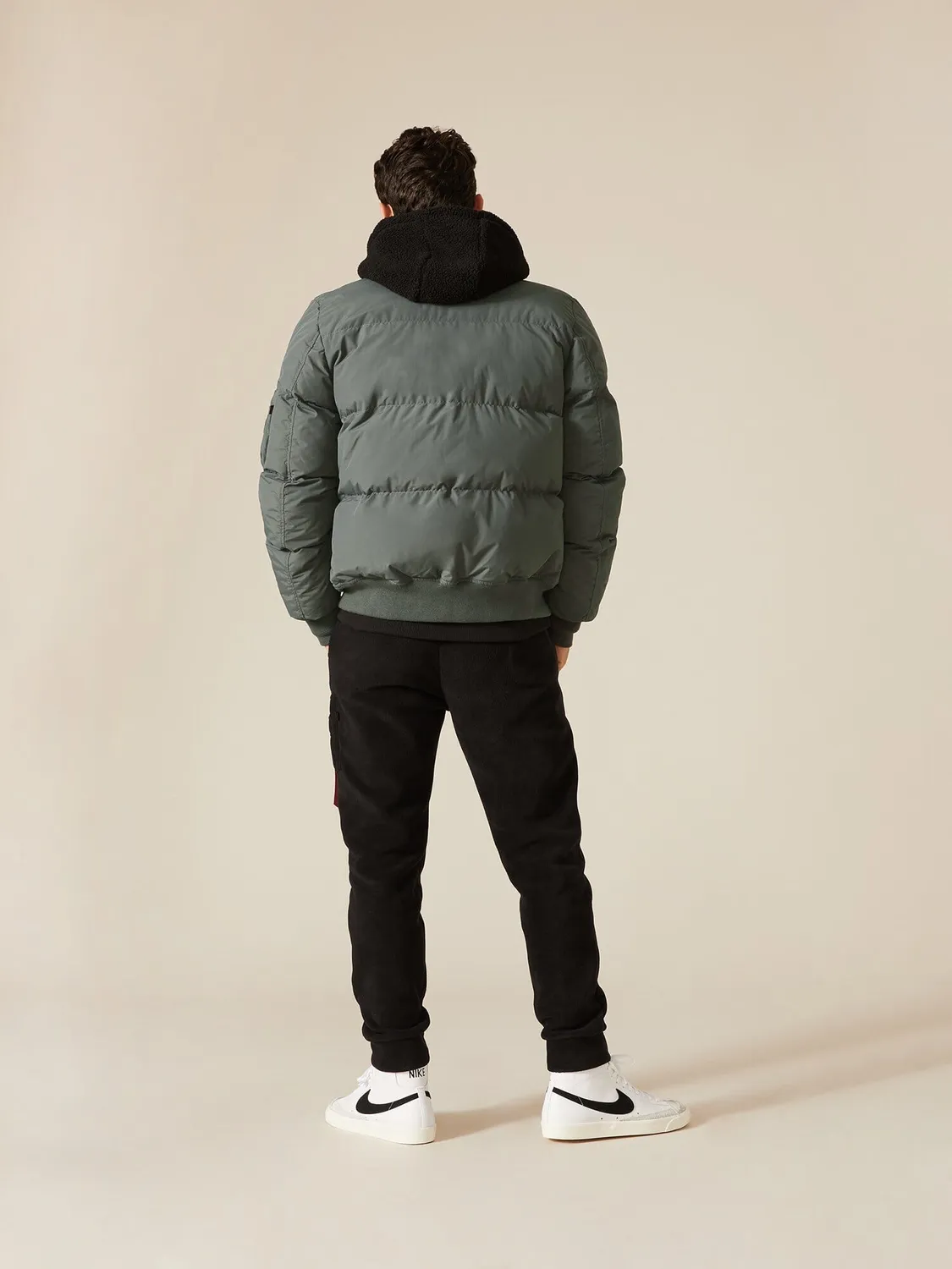 Alpha Industries MA-1 Quilted bomber Gunmetal matelassé