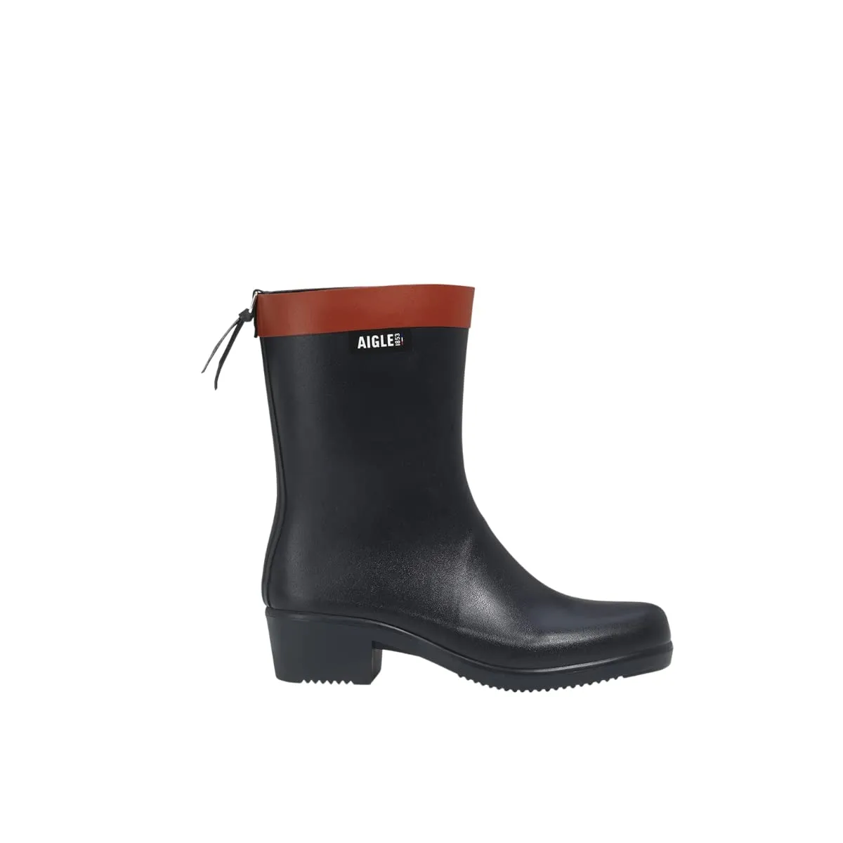 Aigle Myrica Mid botte pluie femme talon faite en France