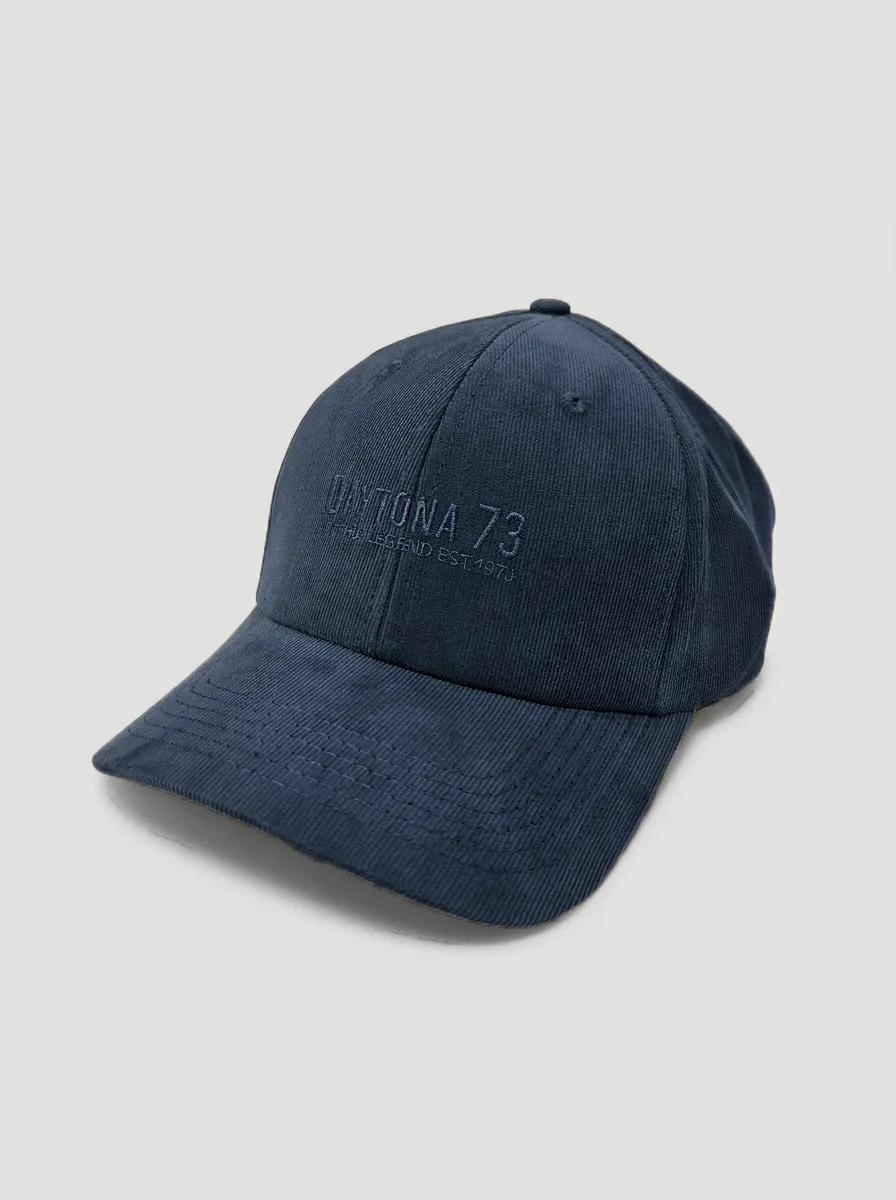 Daytona Pebble casquette velours noir logo brodé