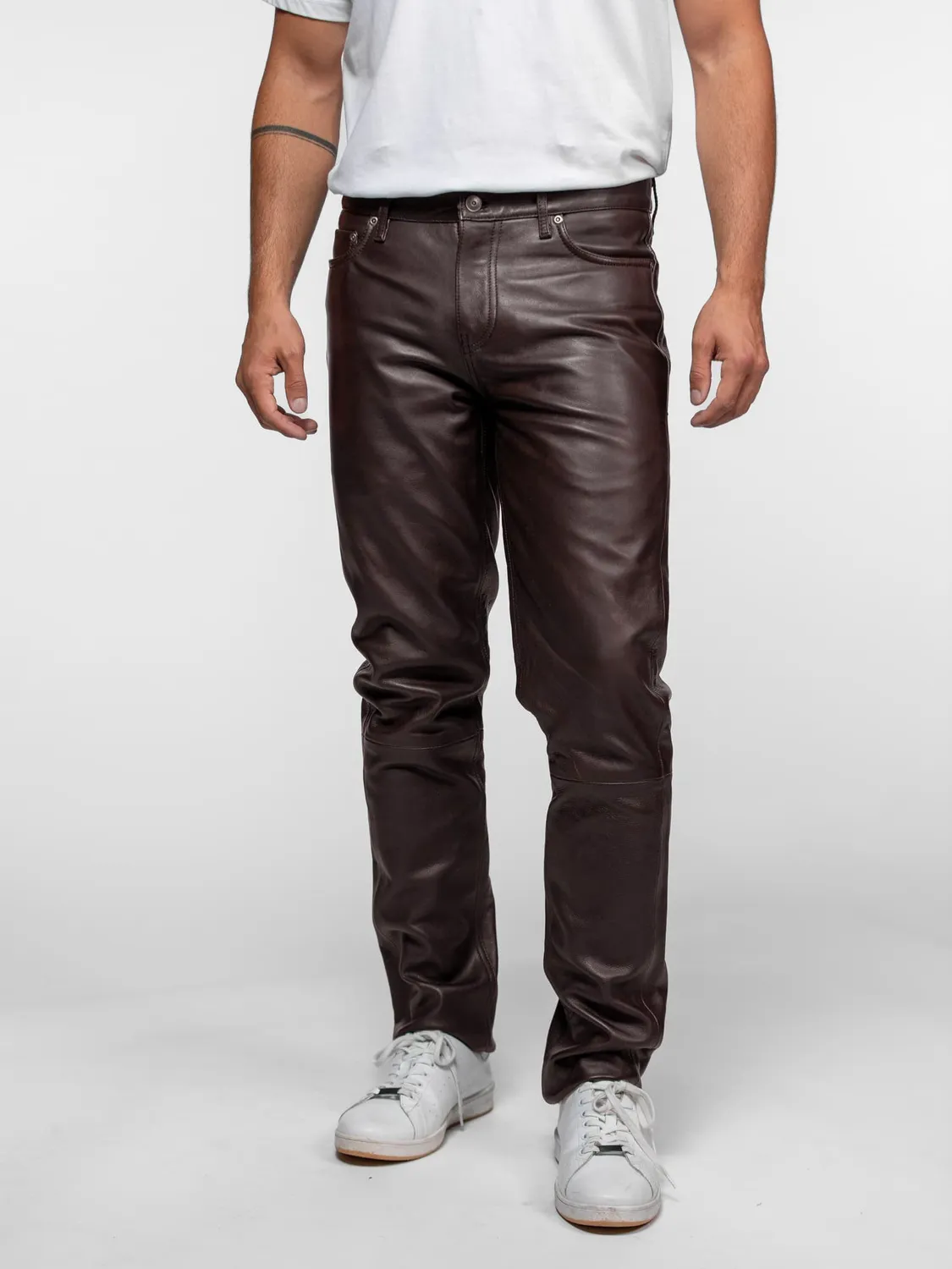 Daytona Booling pantalon cuir vachette noir