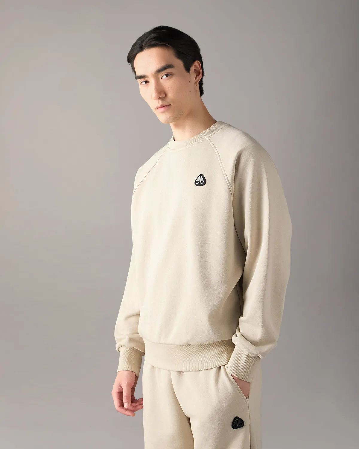 Moose Knuckles Yul sweat col rond ashen