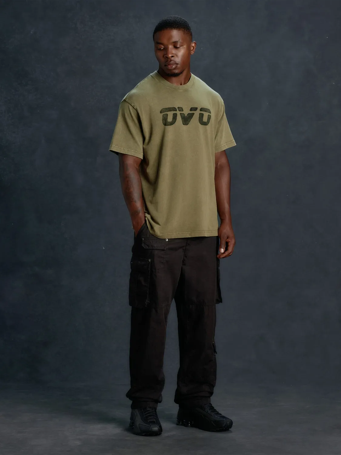 Alpha Industries OVO tee-shirt olive délavé coton ample