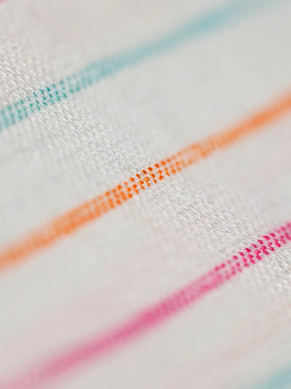 Hollington chemise lin rayures multicolores col nehru