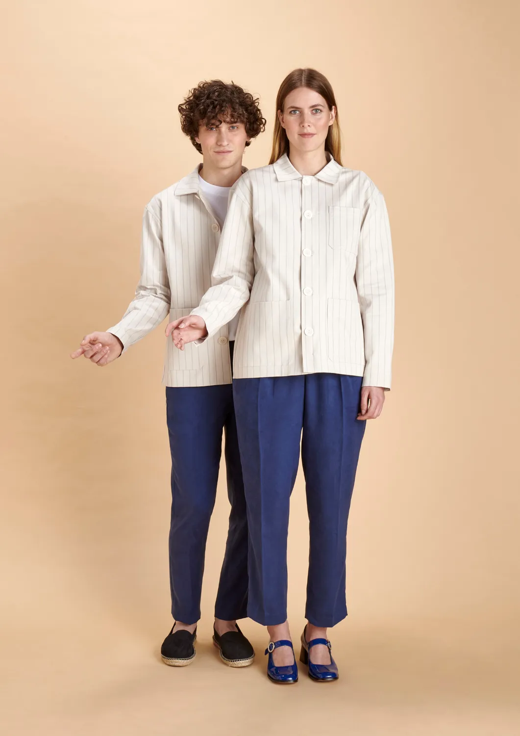 SOUBACQ Le Bleu Vence veste de travail coton blanc