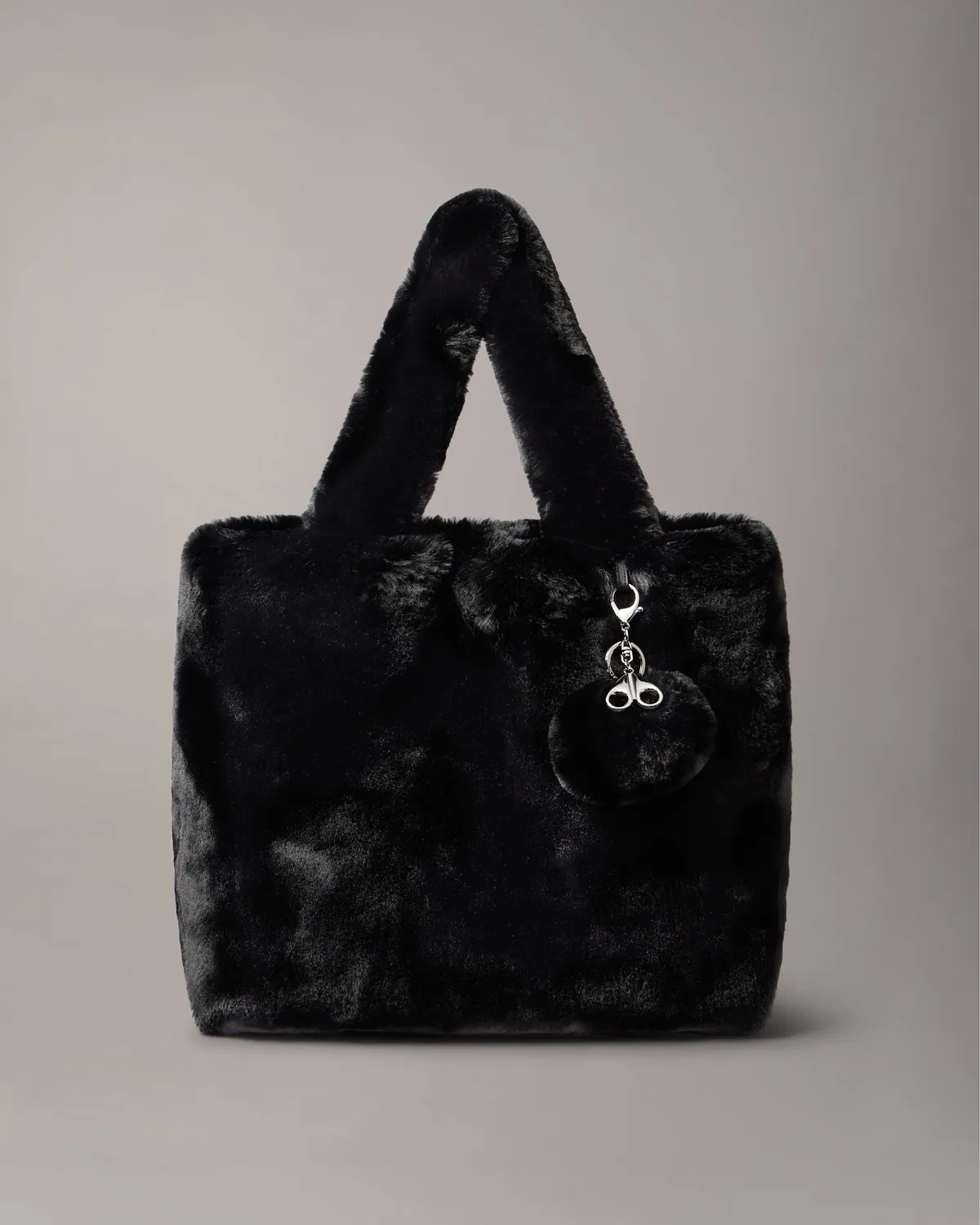 Moose Knuckles Large Bunny Tote sac noir peluche