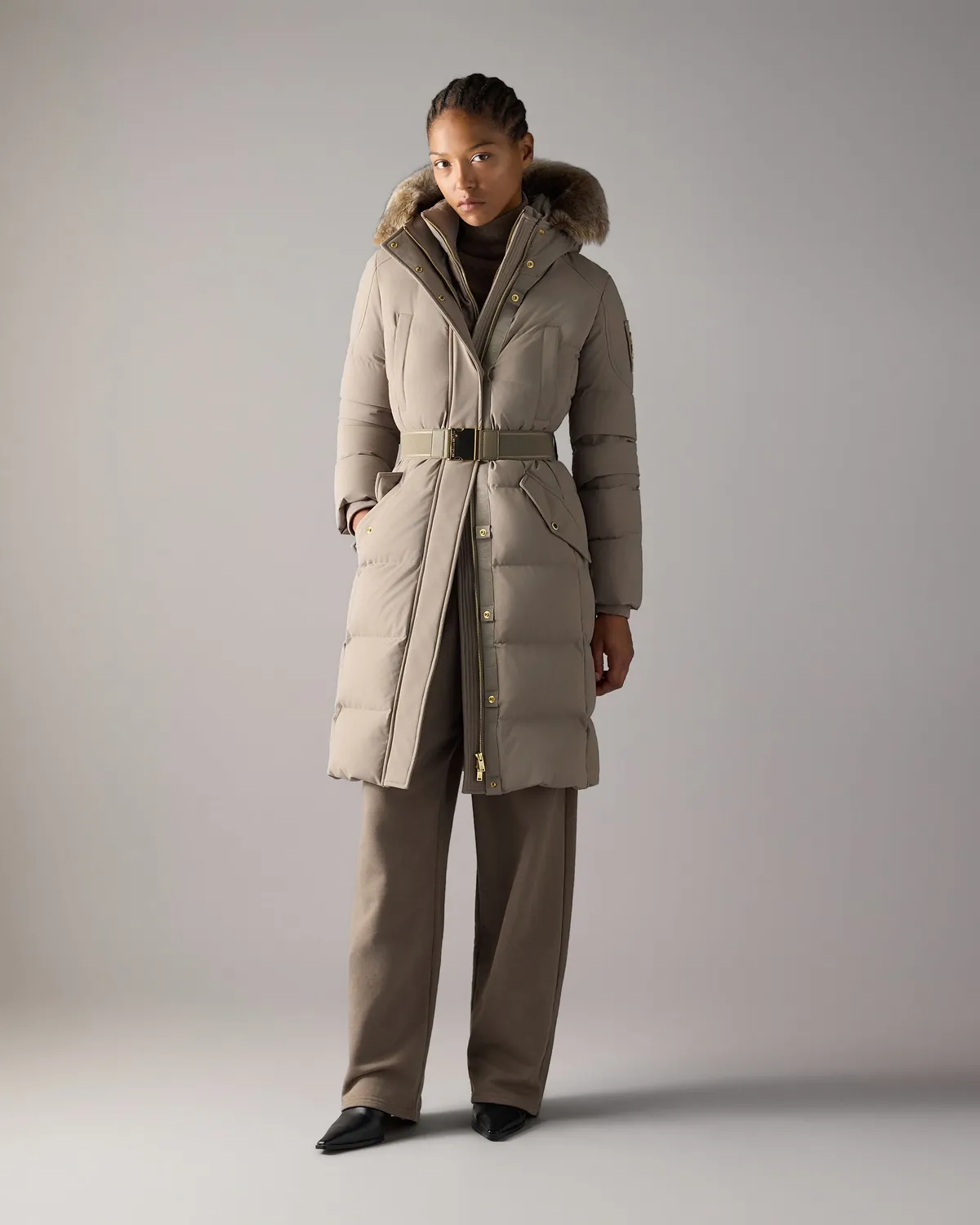 Moose Knuckles Gilded Long Down Parka parka bronze
