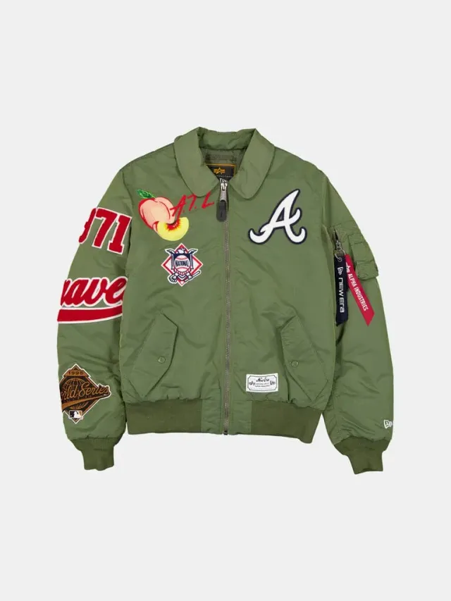 Alpha Industries MA-1 Braves blouson vert brodé édition