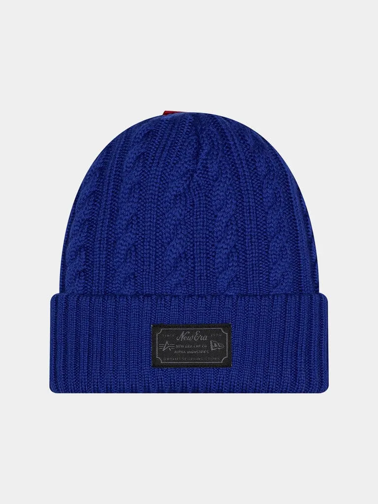 Alpha Industries Cubs Bonnet Tricot Bleu Merinos