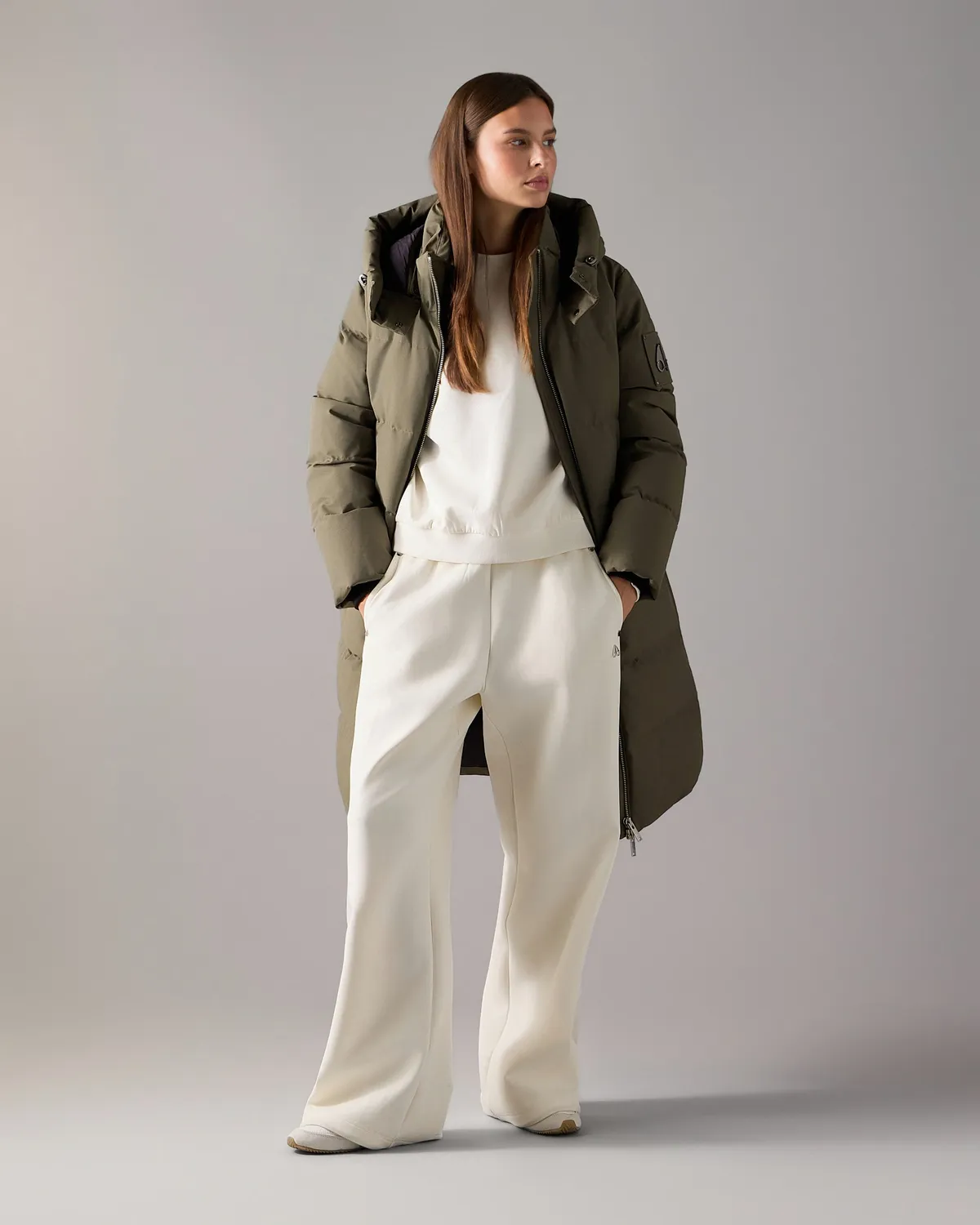 Moose Knuckles Banff Down Parka Combat Mi-longue