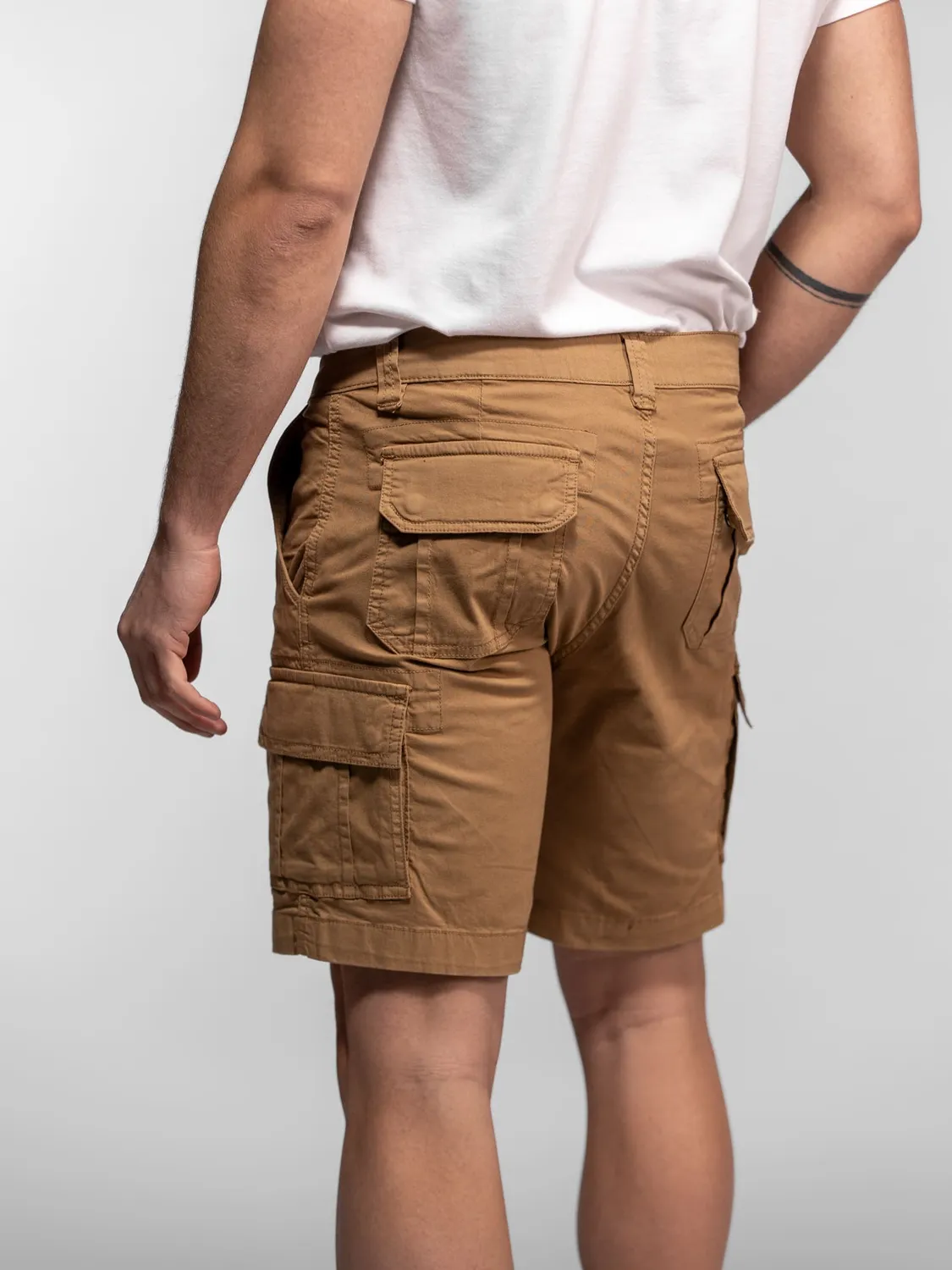 Daytona Bostoni short cargo homme beige toile poches