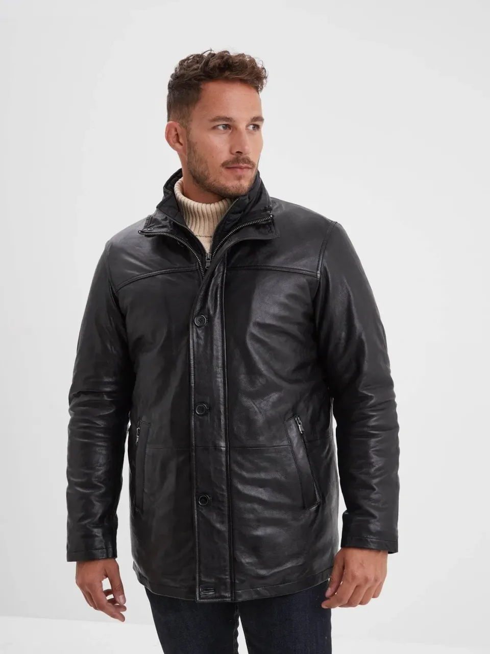 Daytona Moose veste cuir homme bison agneau vintage