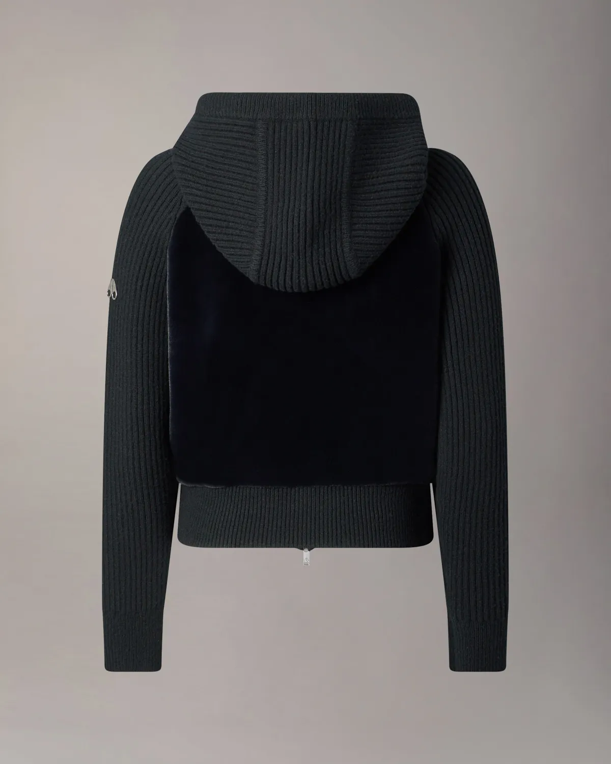 Moose Knuckles Junction Hooded pull noir fausse fourrure