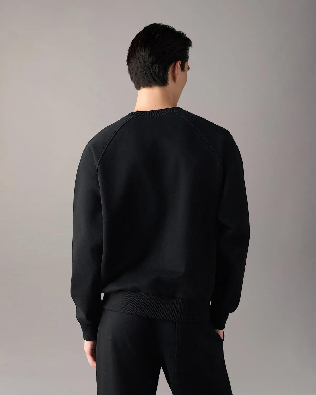 Moose Knuckles Yul sweat col rond noir coton