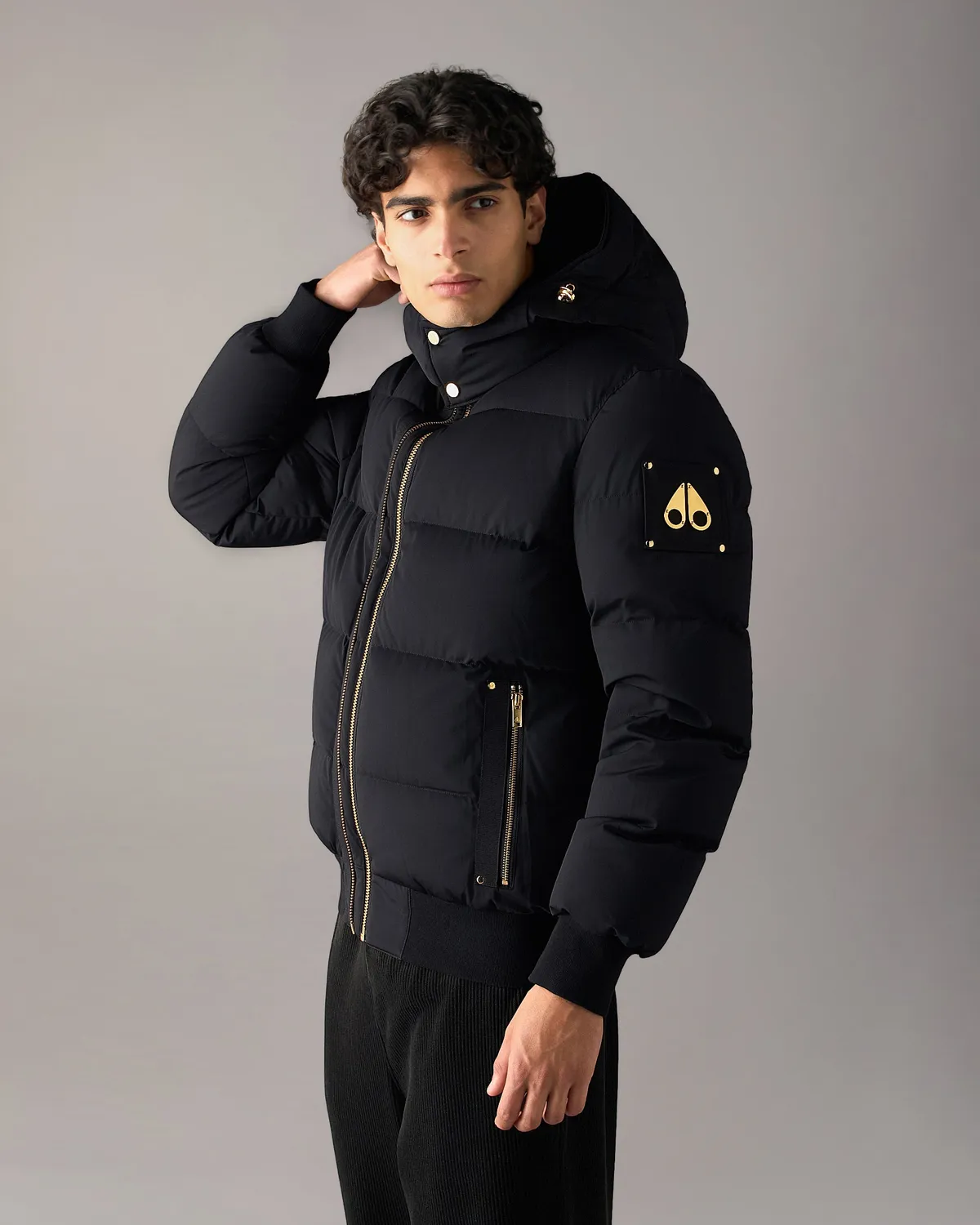 Moose Knuckles Stagg bomber duvet noir Gold Series