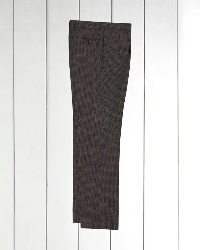 Hollington Luca pantalon à plis laine taille 52 noir