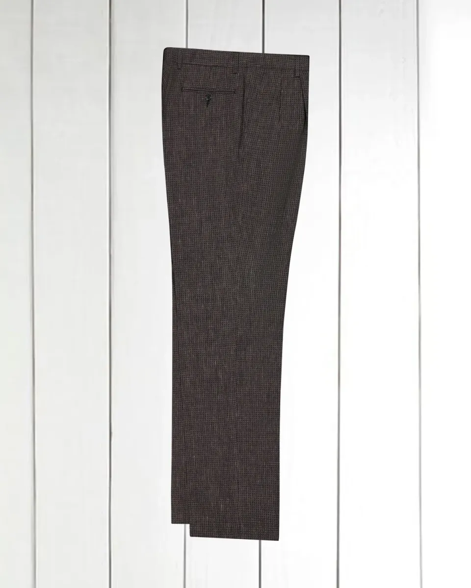 Hollington Luca pantalon à plis laine taille 52 noir
