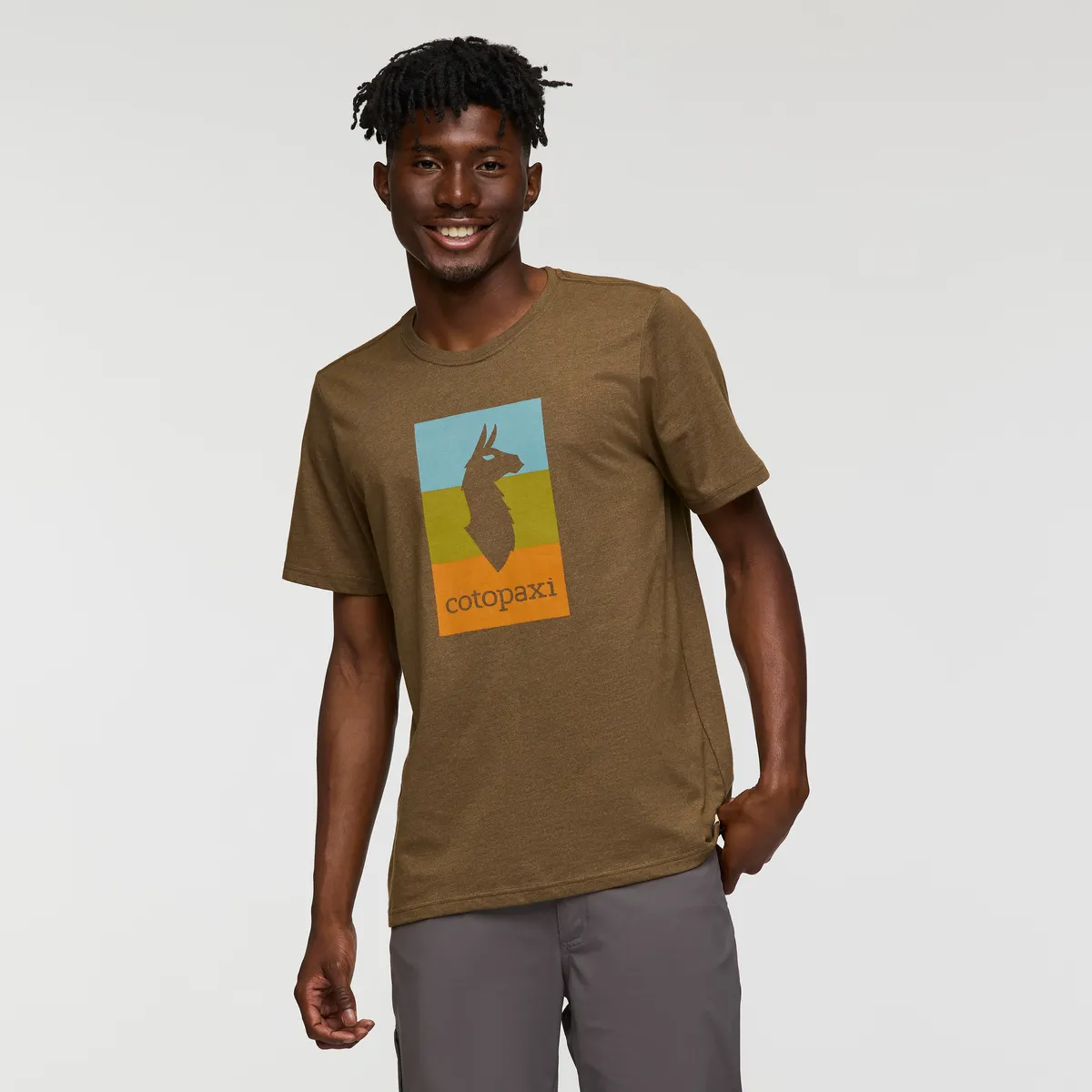 Cotopaxi Llama Block T-shirt homme Sea Spray coton bio