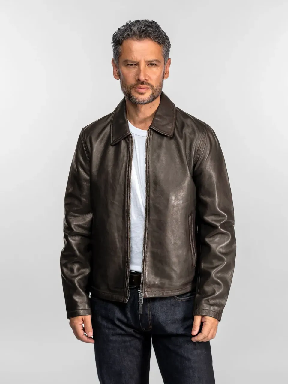 DAYTONA Polis blouson cuir homme noir mouton