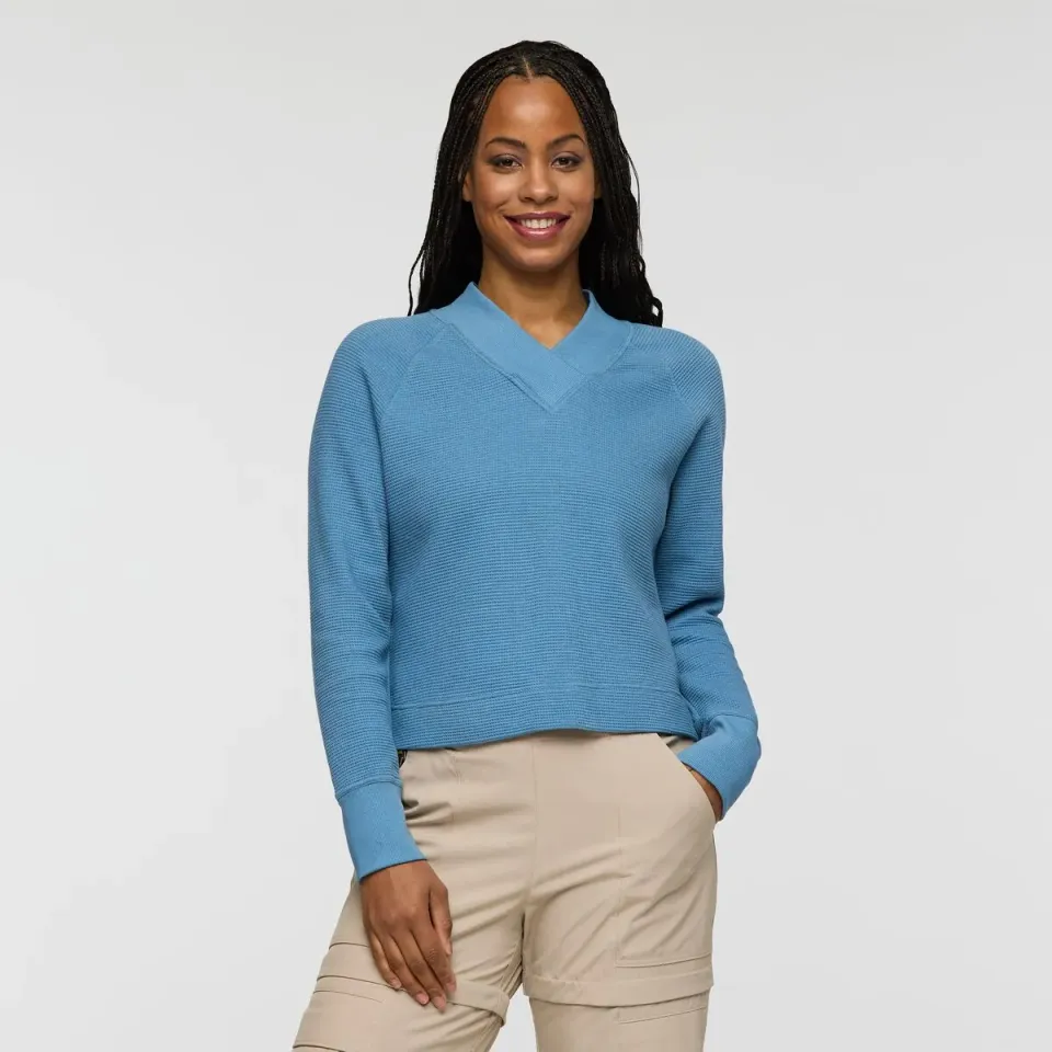 Cotopaxi Atajo t-shirt gaufré femme col V manches longues