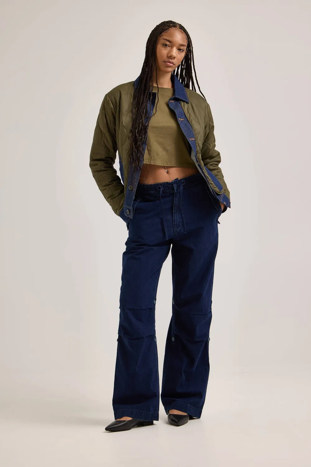 Alpha Industries x Lee Snowpant pantalon indigo ripstop
