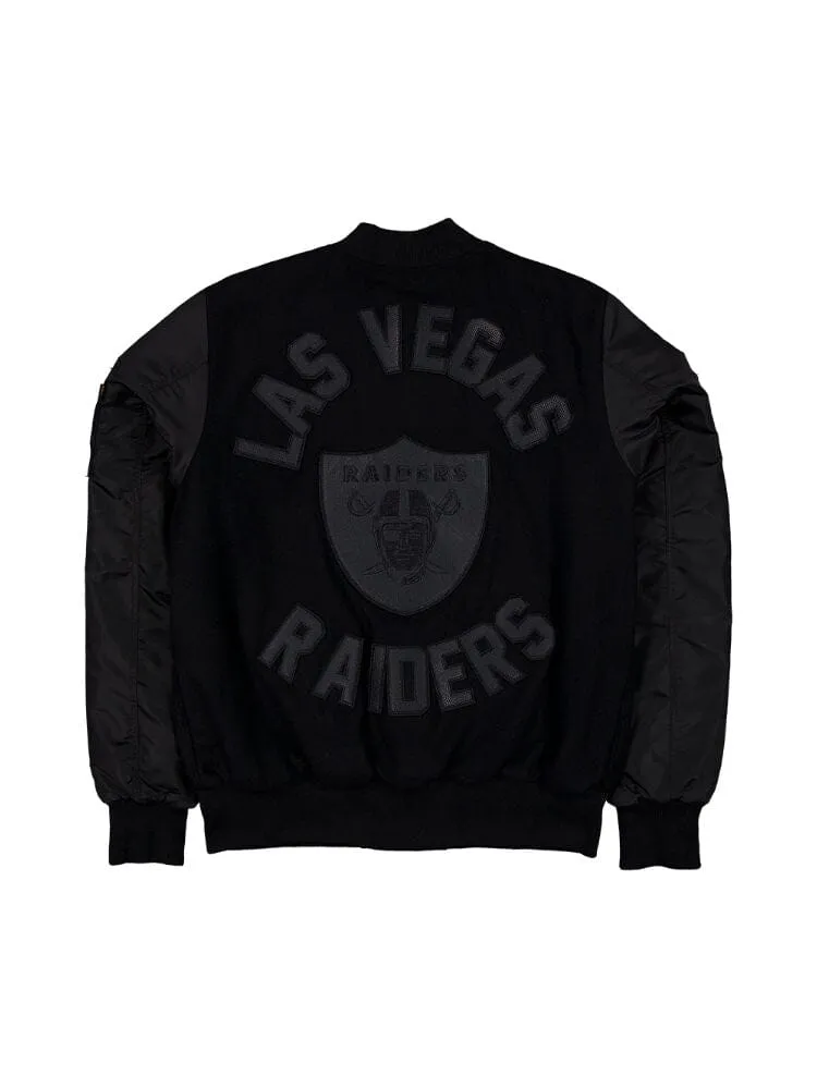 Alpha Industries Raiders blouson bomber varsity laine noir