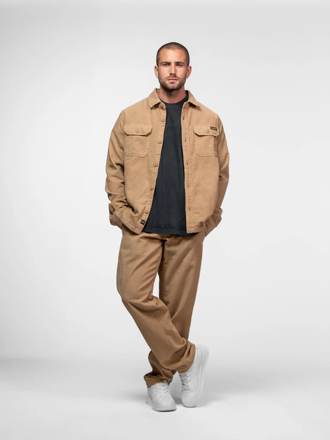 DAYTONA Farnham chemise velours côtelé beige regular