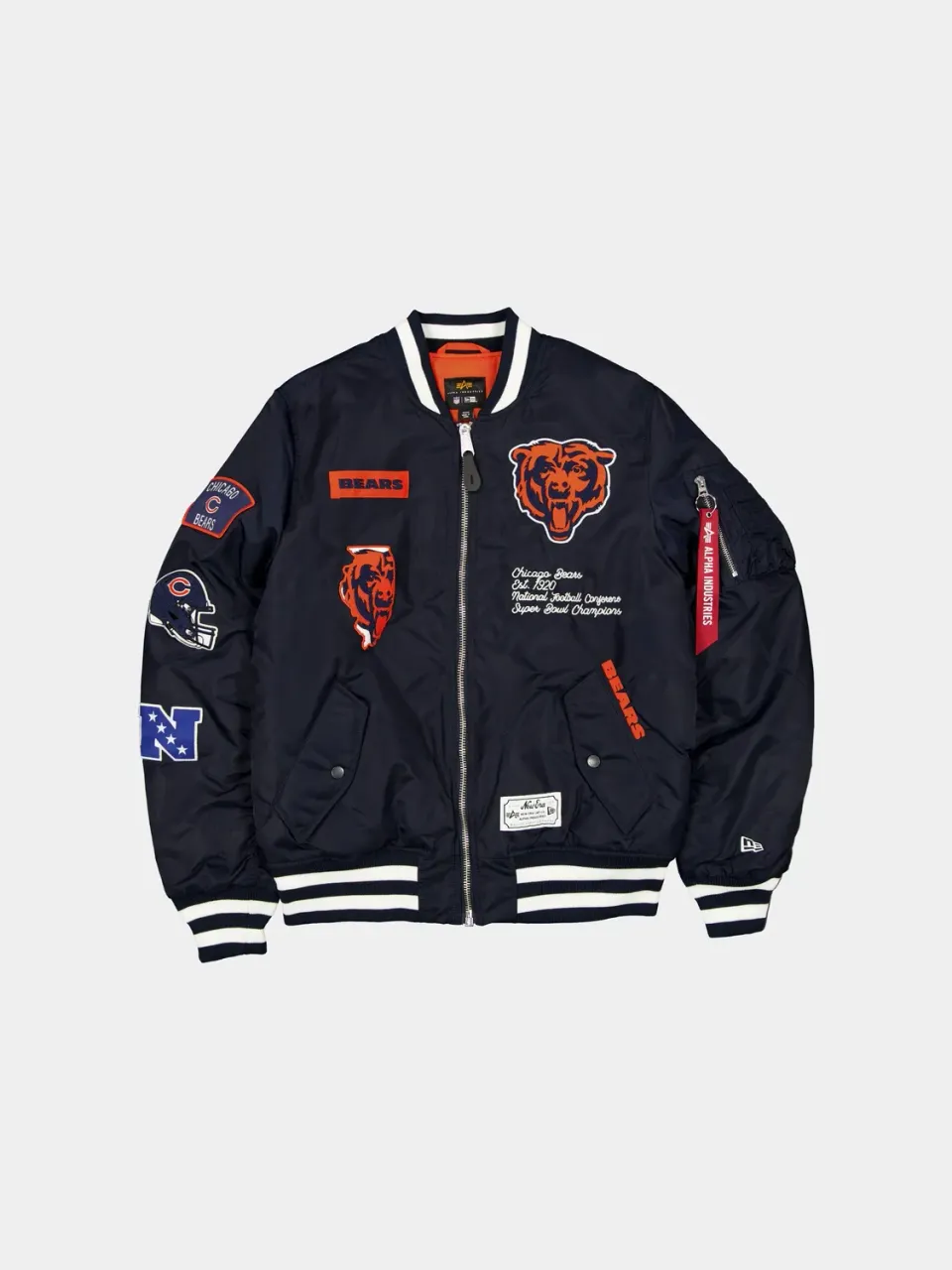 Alpha Industries Chicago Bears x New Era MA-1 blouson navy