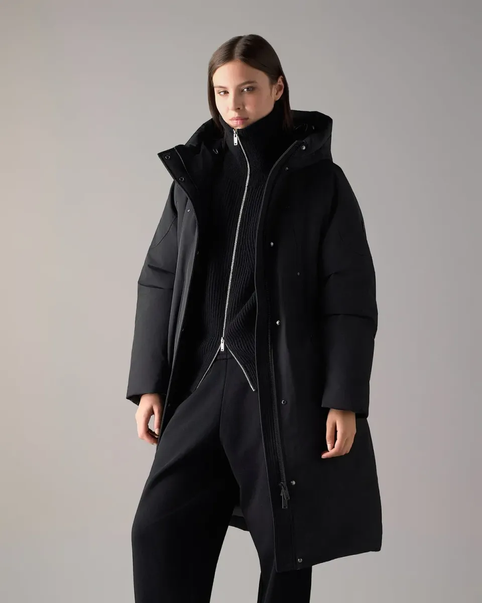 Moose Knuckles West-Ed parka longue noire duvet