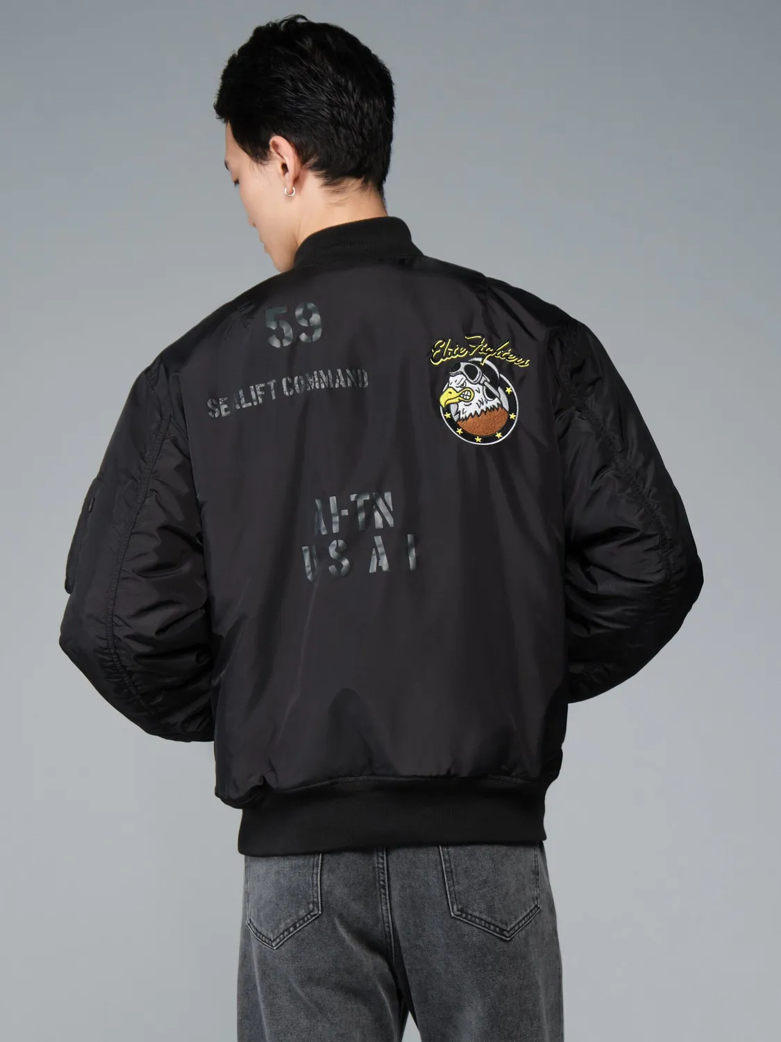 Alpha Industries MA-1 Oxford Elite bomber noir déperlant