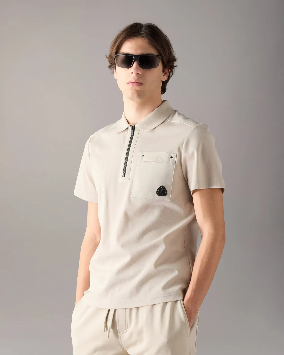 Moose Knuckles Dalon polo alabaster coton