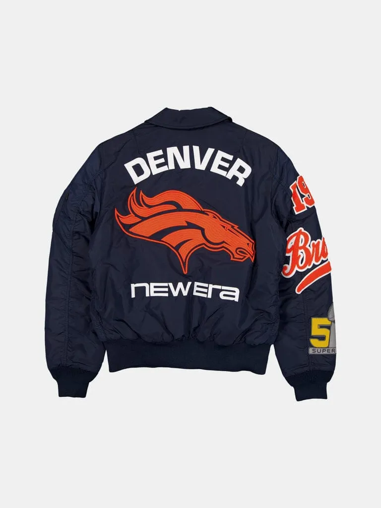 Alpha Industries MA-1 Denver Broncos x New Era bomber navy