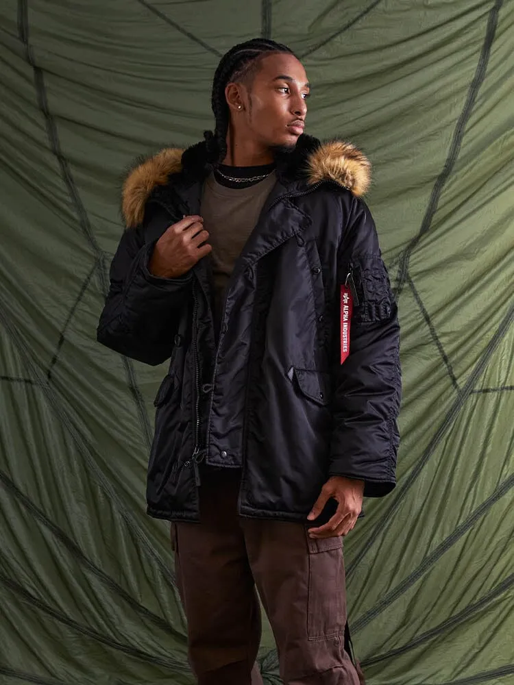 Alpha Industries N-3B parka snorkel noire grand froid