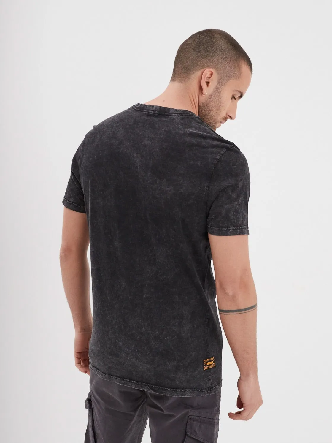 Daytona Monroe t-shirt moto homme noir vintage