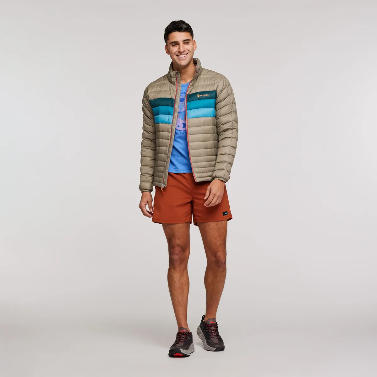 Cotopaxi Fuego doudoune homme Stone Burgundy Stripes