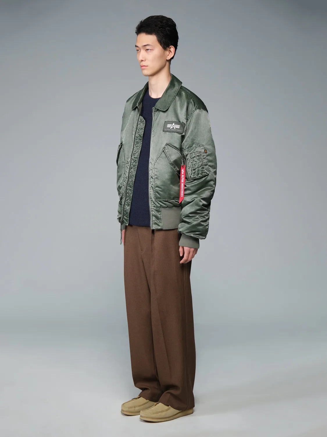 Alpha Industries CWU 45/P Battlewash bomber deep forest vintage